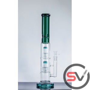DOUBLE CHAMBER WATER PIPE 18inch (THICK GLASS WATER PIPE)